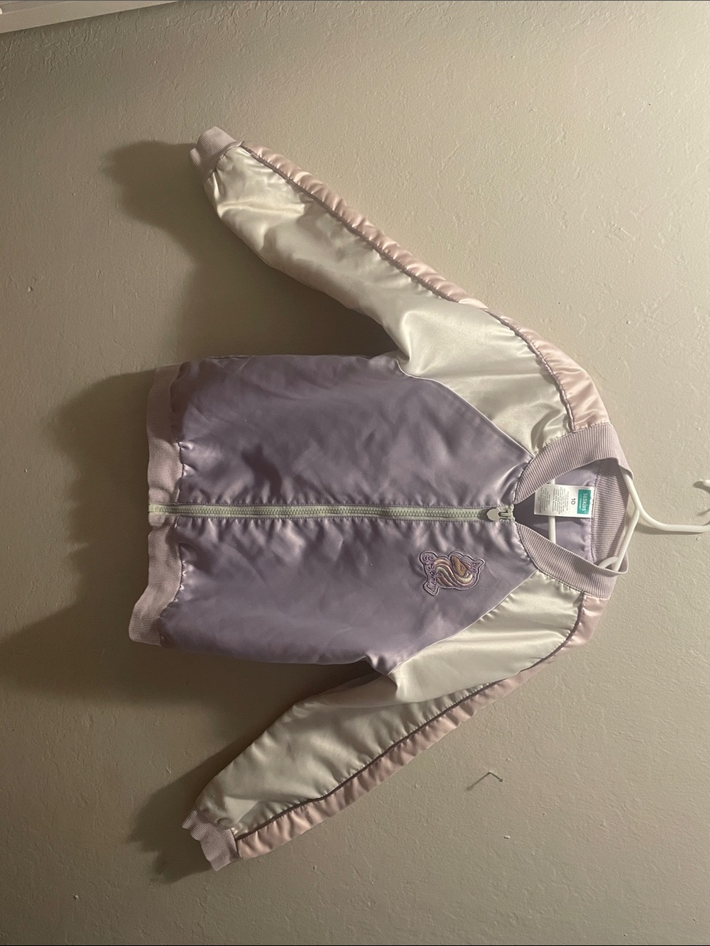 Granimals Girls' Lavender Satin Bomber Jacket size 10